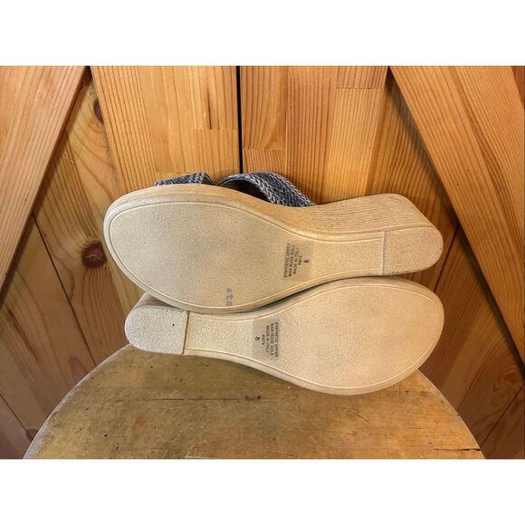 A. Giannetti Women Shoes sandals Gray Slide wedge Size 8 - Picture 7 of 8